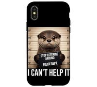 Funny Otter Mugshot Stop Ottering Around I Cant Help It Case for iPhone X/XS