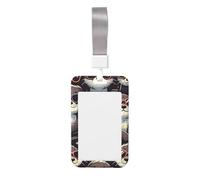 Funny-Otter-Sunglasses Abs Vertical Id Badge Holder, Name Badge with Clear Scanning Film