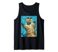 Funny Otter with Sunglasses Cool Summer Animal Swimming Tank Top
