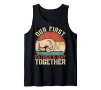 Funny Our First Father's Day Together Family Matching Daddy Tank Top