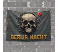 Funny Outdoor Decor Berliner Nacht: The Dark Side of Berlin Tapestry Dorm Wall Decorations Funny Outdoor Decor(75X100CM)