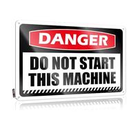 Funny Outdoor Decor Danger Do Not Start This Machine Tin Sign Pool Zone Tin Sign Bar Wall Decor(30X40CM)