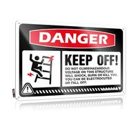 Funny Outdoor Decor Danger Keep Off Do Not Climb Tin Sign Pool Zone Tin Sign Bar Wall Decor(20X30CM)