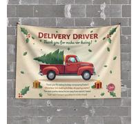 Funny Outdoor Decor Thank You Delivery Driver: Keeping Holidays Festive! Tapestry Dorm Wall Decorations Funny Outdoor Decor(100X150CM)