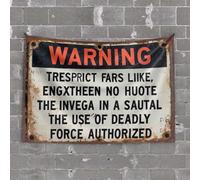 Funny Outdoor Decor Warning: Authorized Use of Deadly Force in High-Risk Situations Tapestry Dorm Wall Decorations Funny Outdoor Decor(75X100CM)