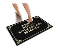 Funny Outdoor Doormat There's Always Room For One More Cat Floor Mat | Knock Before Entering Door Sign Gaming Room Access Pool Decor Small Outdoor Rug(40X60CM)