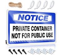 Funny Outdoor Signs Notice Private Container Not For Public Use Tin Sign Metal Bar Decor Man Cave Bar(20X30CM)