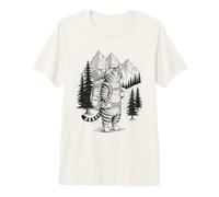 Funny Outdoor Tee Hiking Cat Backpacking Camping Animals Premium T-Shirt
