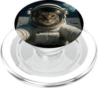 Funny Outer Space Cat Astronaut Meme Planet PopSockets PopGrip for MagSafe