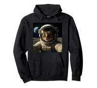 Funny Outer Space Cat Astronaut Meme Planet Pullover Hoodie