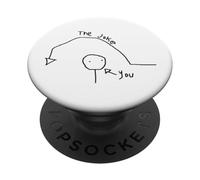 Funny Over Your Head Confused Drawing Of Man The Joke You PopSockets Adhesive PopGrip