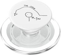 Funny Over Your Head Confused Drawing Of Man The Joke You PopSockets PopGrip for MagSafe