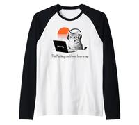 Funny Overwhelmed Cat, Meeting Could Have Been a Nap Raglan Baseball Tee