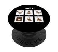 Funny Owl Activities Bird Watching Hooting Raptor Pet PopSockets Adhesive PopGrip