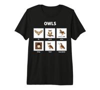 Funny Owl Activities Bird Watching Hooting Raptor Pet Premium T-Shirt