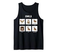 Funny Owl Activities Bird Watching Hooting Raptor Pet Tank Top
