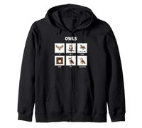 Funny Owl Activities Bird Watching Hooting Raptor Pet Zip Hoodie
