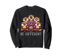 Funny Owl Autism Awareness Animal Lovers Sweatshirt, Adult Unisex, Black, Medium