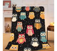 Funny Owl Blanket - Cute Fleece Throw Fuzzy Plush Super Soft Cozy Warm Toddler Decor Stuffed Animal Bedding Gifts for Boys Girls Kids Adult Men Women 40"x50"