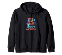 Funny Owl Coffee Sarcastic Night Humor Zip Hoodie
