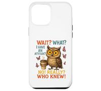 Funny Owl Coffee Wait What I Have An Attitude For Owls Lover Case for iPhone 12 Pro Max