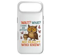 Funny Owl Coffee Wait What I Have An Attitude For Owls Lover Case for iPhone Air