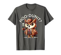 Funny Owl Detective Hoo Dunit? Who Done It? Mystery T-Shirt