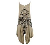 Funny Owl Face Harem Jumpsuit For Women Owl Face Baggy Harem Jumpsuit Owl Face Game Playsuit Costume Wacky Fun Suspender Dress For women women face pockets romper dress dress face with dress F