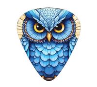 Funny Owl Guitar Picks Gift Set - Smooth Durable Plectrums For Acoustic, Electric & Bass Guitar, Perfect Present For Guitar Lovers & Musicians
