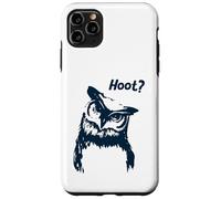 Funny Owl “Hoot?” Quirky Owl Illustration Bird Lovers Case for iPhone 11 Pro Max