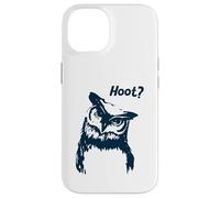 Funny Owl “Hoot?” Quirky Owl Illustration Bird Lovers Case for iPhone 14