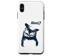 Funny Owl “Hoot?” Quirky Owl Illustration Bird Lovers Case for iPhone XS Max