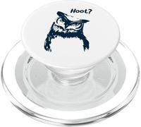 Funny Owl “Hoot?” Quirky Owl Illustration Bird Lovers PopSockets PopGrip for MagSafe