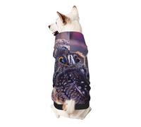 Funny Owl outdoors Printed Dog Hoodie Soft Dog Sweatshirt Cute Cat Dog Clothes for Small Dogs Kitten Puppy, 2XL