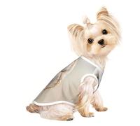 Funny Owl print Dog Shirts for Small Dogs Stretchy T-Shirts Lightweight Tank Top Sleeveless Striped Vest