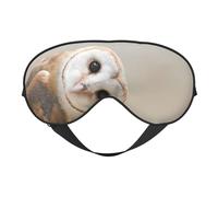 Funny Owl Print Soft Eye Mask -Elastic Nighttime Shade, Light-Proof Blindfolds for Plane, Yoga, Travel, Full Eye Covers