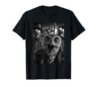 Funny Owl Selfie with Spooky Scarecrows Halloween Animal T-Shirt