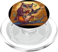 Funny Owl Shredding on an Electric Guitar for Boys and Girls PopSockets PopGrip for MagSafe