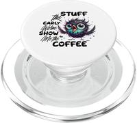 Funny Owl Stuff The Early Worm Coffee PopSockets PopGrip for MagSafe
