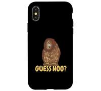 Funny Owl With Googly Eyes Guess Hoo Case for iPhone X/XS