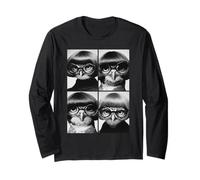 Funny Owls with Sunglasses Forest Animals Meme Bob Haircut Long Sleeve T-Shirt
