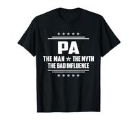 Funny Pa The Man Myth Bad Influence Father’s Day T-Shirt