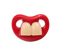 Funny Pacifiers for Babies, Newborn Pacifier, Toddlers Mustache Pacifier with Mouth Two Front Teeth Prank, Silicone Baby Gift Pacifiers for Boys and Girls