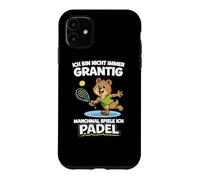 Funny Padel Bear Not Always Grumpy - I Play Padel Case for iPhone 11