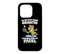 Funny Padel Bear Not Always Grumpy - I Play Padel Case for iPhone 15 Pro