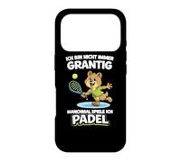Funny Padel Bear Not Always Grumpy - I Play Padel Case for iPhone 17 Pro
