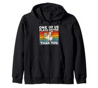 Funny Padel Duck One Of Us Plays Better Than You Padel Zip Hoodie