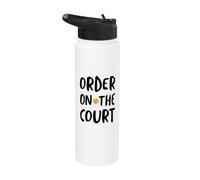 Funny Padel Pun Order on the Court Stainless Steel Insulated Water Bottle
