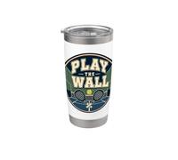 Funny Padel Pun Padel Tennis - Play The Wall Stainless Steel Insulated Tumbler