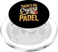 Funny Padel Quote There's No Crying In Padel PopSockets PopGrip for MagSafe